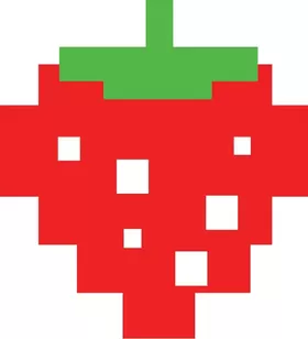 Pac-Man Strawberry Decal / Sticker 12