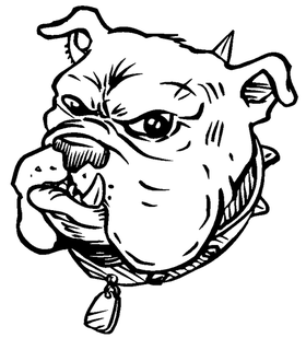 Bulldog Mascot Decal / Sticker 5