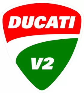 Ducati V2 Decal / Sticker 81