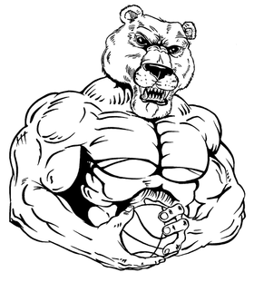 Basketball Bear Mascot Decal / Sticker