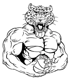 Basketball Leopards Mascot Decal / Sticker 4