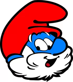 Full Color Papa Smurf Decal / Sticker 03