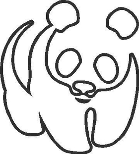 Panda Bear Decal / Sticker 02