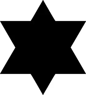 Jewish Star of David Decal / Sticker 07