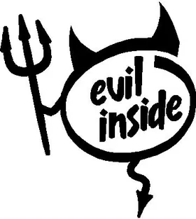 Evil Inside Devil Decal / Sticker