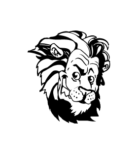 Lions Mascot Decal / Sticker 1J