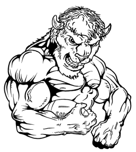 Football Buffalo Mascot Decal / Sticker fb4