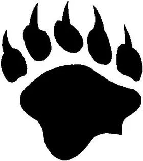 Bear Claw Print Decal / Sticker