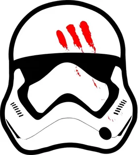 Star Wars Finn Helmet Decal / Sticker 01