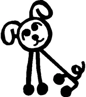 Dog Stick Figure Decal / Sticker 02