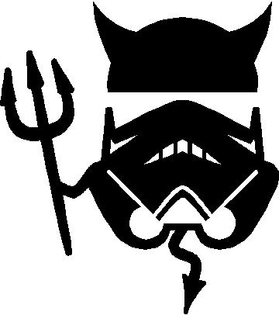 Stormtrooper Devil Decal / Sticker