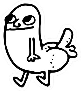 DickButt Decal / Sticker 02