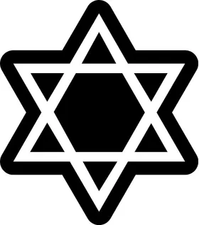 Jewish Star of David Decal / Sticker 03