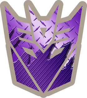 Transformers Decepticon 06 Purple Carbon Plate Decal / Sticker 03