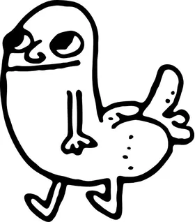 DickButt Decal / Sticker01