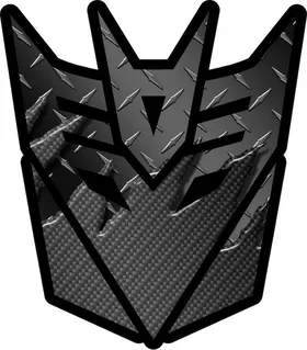 Transformers Decepticon 06 Black Carbon Plate Decal / Sticker 3