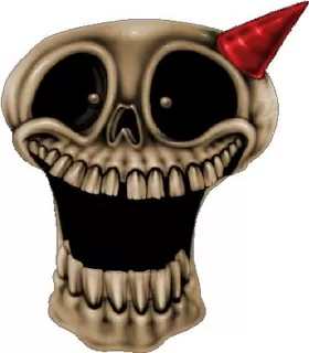 Party Hat Skull Decal / Sticker 01