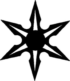 Throwing Star Decal / Sticker 04