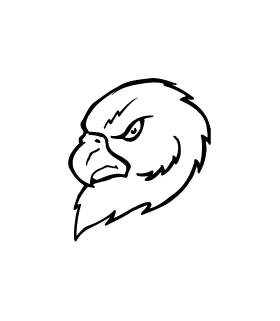 Hawks / Falcons Mascot Decal / Sticker