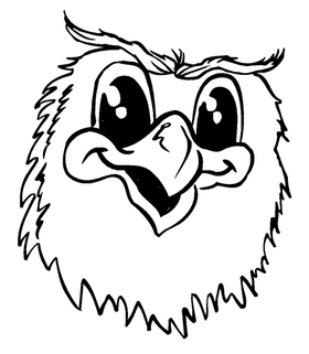 Owls Mascot Decal / Sticker 1