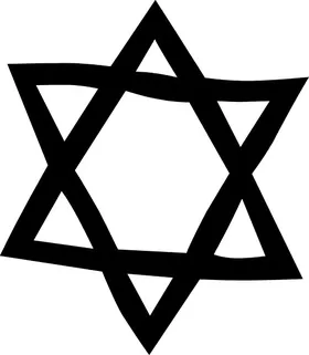 Jewish Star of David Decal / Sticker 04