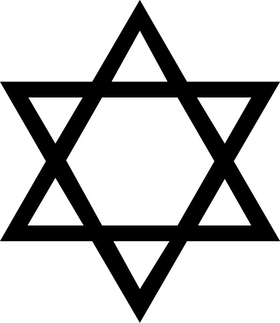 Jewish Star of David Decal / Sticker 01