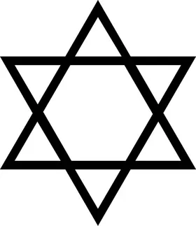 Jewish Star of David Decal / Sticker 02