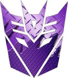 Transformers Decepticon 06 Purple Carbon Plate Decal / Sticker