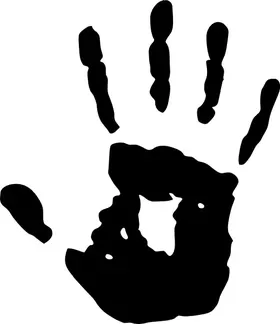 Skyrim We Know Hand Print Decal / Sticker 02