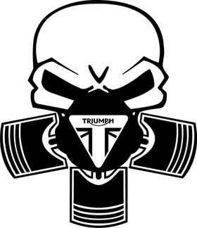 Triumph Piston Gas Mask Skull Decal / Sticker 71