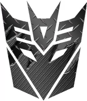 Transformers Decepticon 06 Black Carbon Plate Decal / Sticker 2