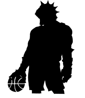 Basketball Knights Mascot Decal / Sticker 3