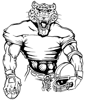 Football Leopards Mascot Decal / Sticker 5