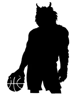 Basketball Wolves Mascot Decal / Sticker 2