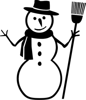 Snowman Decal / Sticker 01