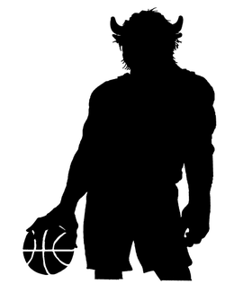 Basketball Buffalo Mascot Decal / Sticker bk3