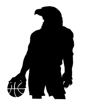 Basketball Eagles Mascot Decal / Sticker 3