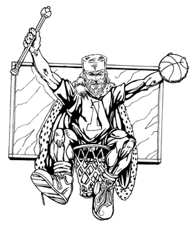 Basketball Frontiersman Mascot Decal / Sticker 1