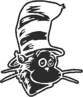 Cat in the Hat Decal / Sticker 03