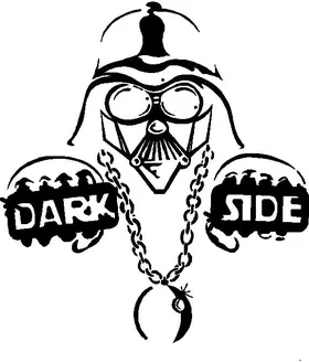 Star Wars Dark Side Bling Gangsta Decal / Sticker 01
