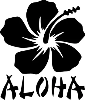 Aloha Flower Decal / Sticker 04