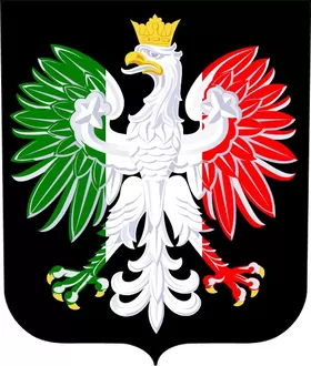 Polish Coat of Arms with Italian Flag Decal / Sticker 05