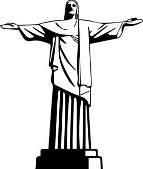 Jesus Statue Decal / Sticker 01