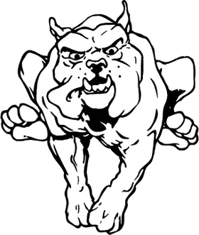 Running Bulldog Mascot Decal / Sticker