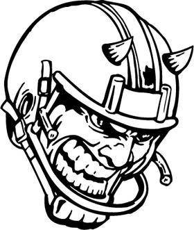 Football Devils Mascot Decal / Sticker