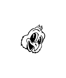 Eagles Head Mascot Decal / Sticker