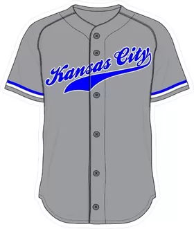 00 Gray Kansas City Jersey Decal / Sticker