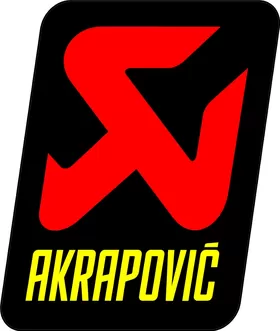 Black, Red and Yellow Akrapovic Decal / Sticker 40