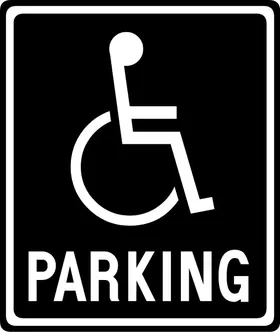 Handicapped Parking Decal / Sticker 06