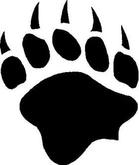 Bear Claw Print Decal / Sticker